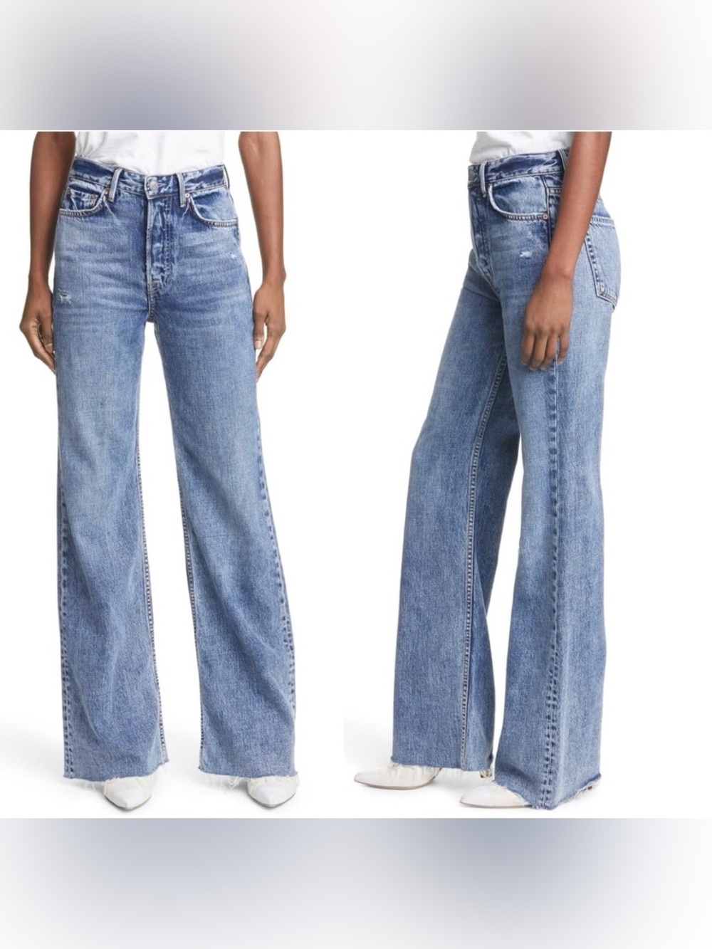 NWT‎ Grlfrnd Carla Jeans 31 Light wash Gonna Fly Now